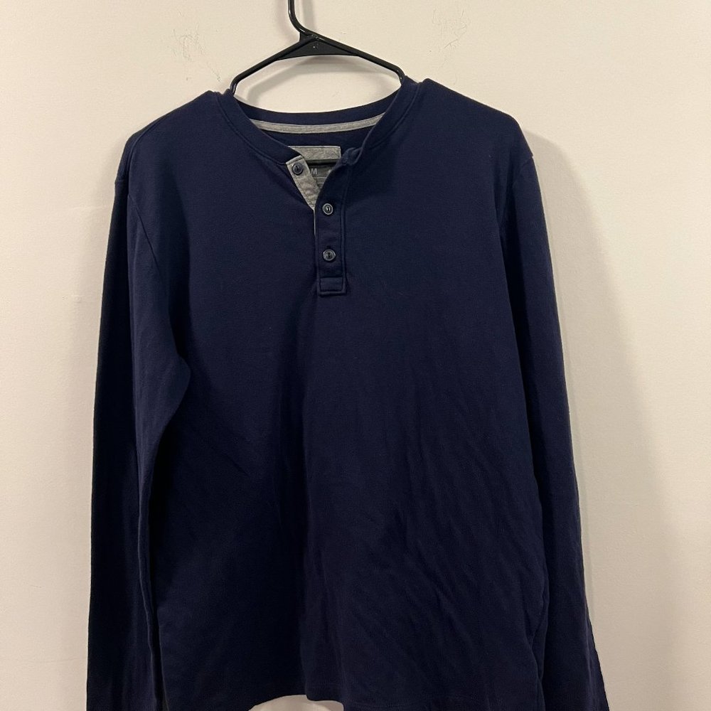 Navy Henley Shirt